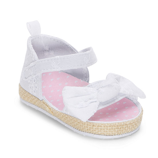 Stepping Stone Infant Girls Strap Sandals, Color: White - JCPenney