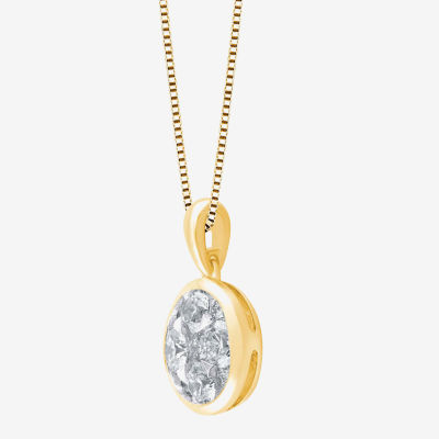 Diamond Blossom (G / Si2) Womens 3/4 CT. T.W. Lab Grown White 10K Gold Round Pendant Necklaces