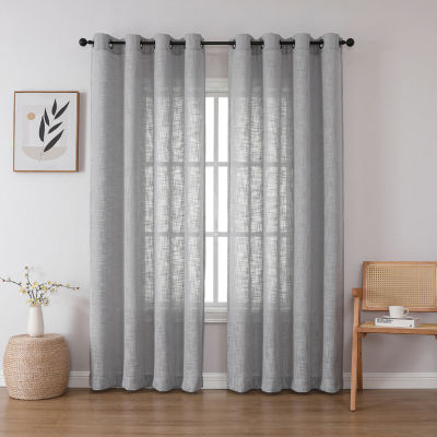 Regal Home Ashford Sheer Grommet Top Single Curtain Panel