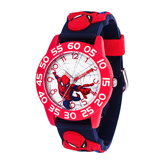 Marvel Spiderman Boys Blue Strap Watch Wma000409