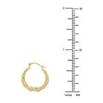 14K Gold 16mm Round Hoop Earrings