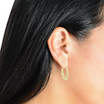14K Gold 17mm Round Hoop Earrings