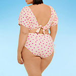 Decree Adjustable Straps Hearts Bralette Bikini Swimsuit Top Juniors Plus