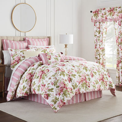 Waverly Forever Peony 4-pc. Floral Midweight Comforter Set