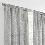 Fieldcrest Arden Diamond Brush Cotton Sheer Rod Pocket Single Curtain Panel