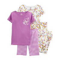Carter's Little & Big Girls 4-pc. Pajama Set, 6, Purple