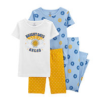 Carter's Little & Big Girls 4-pc. Pajama Set, 6, Blue