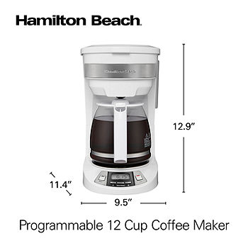 Hamilton Beach 12 Cup Programmable Coffee Maker 46294, Color: White -  JCPenney