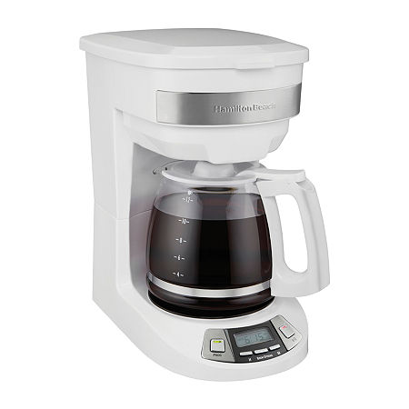Hamilton Beach 12 Cup Programmable Coffee Maker In White