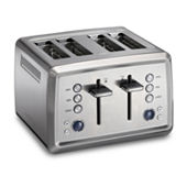 MegaChef 1800W 4-Slice Stainless Steel Silver Wide Slot Toaster 985115254M  - The Home Depot