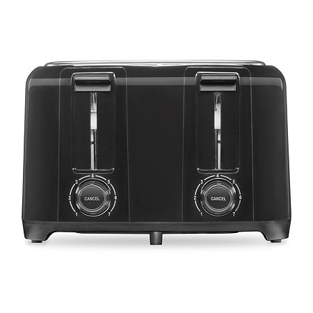 Proctor Silex Wide Slot 4 Slice Toaster In Black