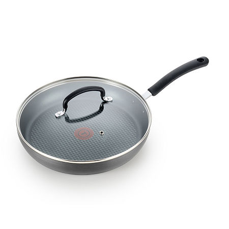 T-Fal 10 Aluminum Saute Pan With Lid, One Size, Red