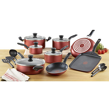 18 Pc Red Initiatives Nonstick Cookware Set by T-fal at Fleet Farm