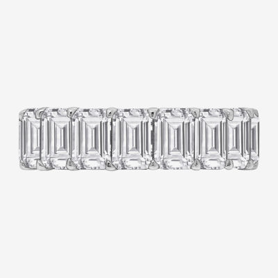 Diamonart White Cubic Zirconia Sterling Silver Eternity Band