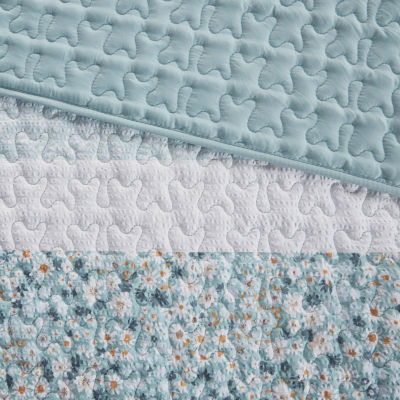 Madison Park Evian Seersucker 4-pc. Hypoallergenic Quilt Set