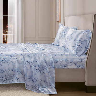 Madison Park Essentials Printed Satin Sheet Set