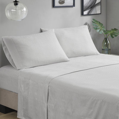 Madison Park Essentials Deacon Modern Stripe Comforter Set with Sheets