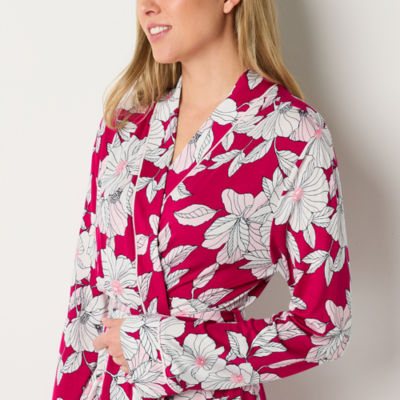 Liz Claiborne Cool and Calm Womens Long Sleeve Knee Length Robe