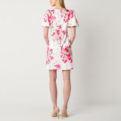 Jessica Howard Short Sleeve Floral Sheath Dress