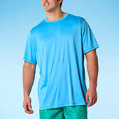 St. John's Bay Mens Short Sleeve Swim Shirt Big and Tall