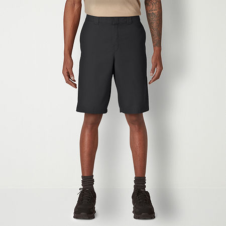 Dickies Active Waist 11" Mens Wrinkle Resistant Workwear Shorts, 36, Black