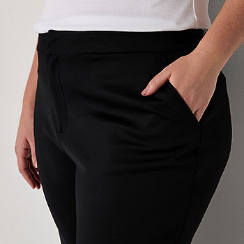 Stylus-Plus Womens High Rise Tapered Pull-On Pants - JCPenney