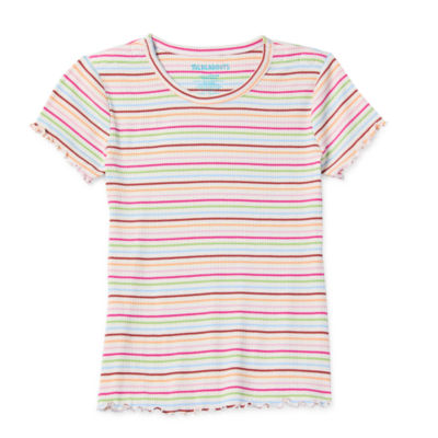 Thereabouts Little & Big Girls Adaptive Rib Crew Neck Short Sleeve T-Shirt