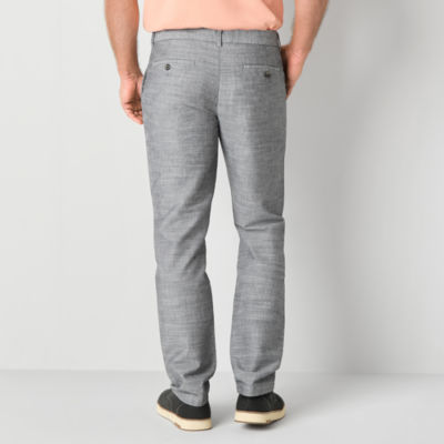 St. John's Bay Chambray Mens Slim Fit Flat Front Pant