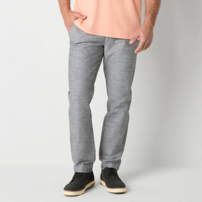 St. John's Bay Chambray Mens Slim Fit Flat Front Pant