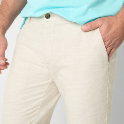 St. John's Bay Chambray Mens Slim Fit Flat Front Pant
