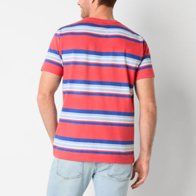 U.S. Polo Assn. Stripe Mens Crew Neck Short Sleeve T-Shirt