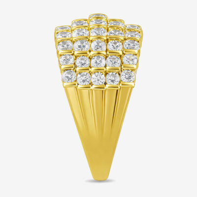 I/ I2 Womens CT. T.W. Lab Grown White Diamond 14K Gold Over Silver Cocktail Ring