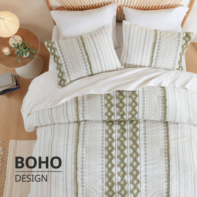 Ink+Ivy Imani Cotton Printed Comforter Set with Chenille