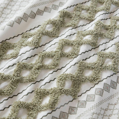 Ink+Ivy Imani Cotton Printed Comforter Set with Chenille