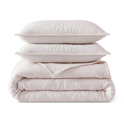 Peri Home Medallion Floral 3-pc. Easy Care Quilt Set