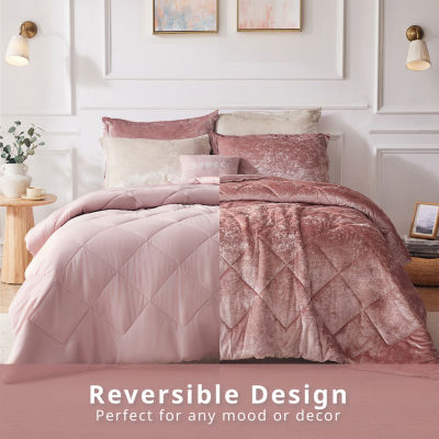 Intelligent Design Isabel Velvet Comforter Set with decorative pillow