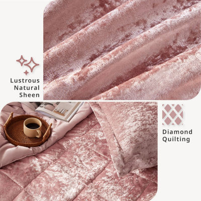Intelligent Design Isabel Velvet Comforter Set with decorative pillow