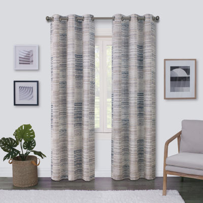 Regal Home Surfaces Tiles Light-Filtering Grommet Top Single Curtain Panel