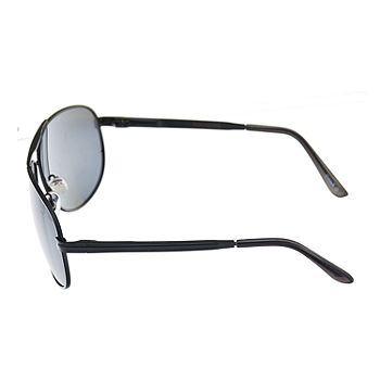 Dockers Mens Full Frame Aviator Sunglasses, One Size , Silver