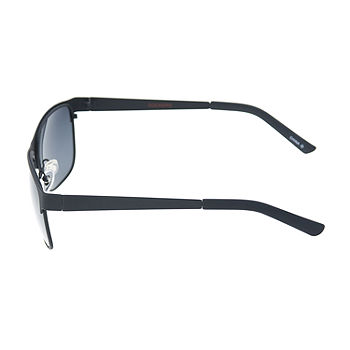 Dockers Mens Polarized Full Frame Square Sunglasses, One Size , Black