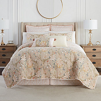 Waverly Mudan Floral Quilt Set, Color: Taupe - JCPenney