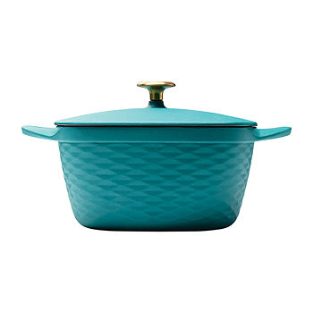 Tramontina Prisma 7 qt Enameled Cast Iron Covered Square Dutch Oven Teal