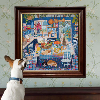 Eeboo Piece And Love Blue Kitchen 1000 Piece Square Adult Jigsaw 1000-pc. Puzzle