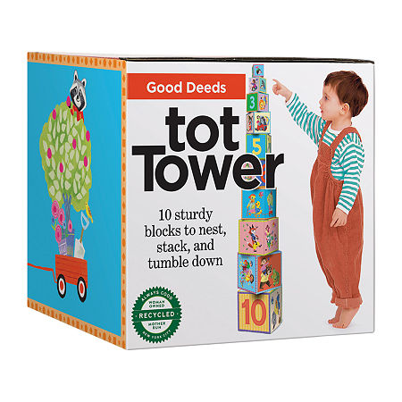 Eeboo Good Deeds Tot Tower/ Stacking Blocks, One Size