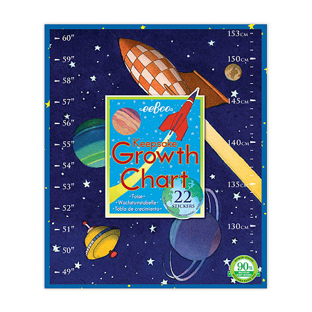 Eeboo Outer Space Height Growth Chart For Boys Responsibility Chart, One Size