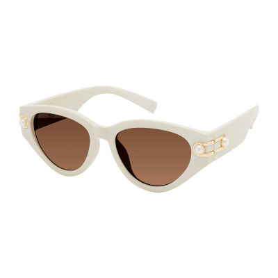 Juicy By Juicy Couture Jhett Pearlwhite Womens Cat Eye Sunglasses