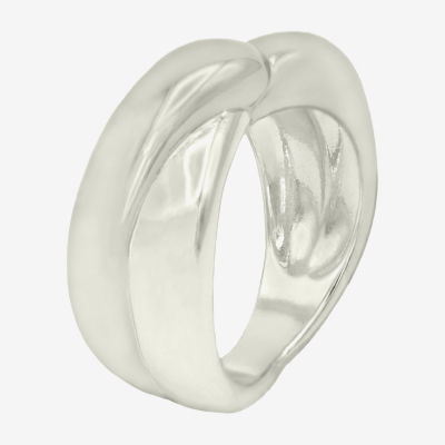 Sparkle Allure Womens 4.5MM Pure Silver Over Brass Band