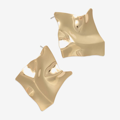 Bold Elements Gold Tone Drop Earrings