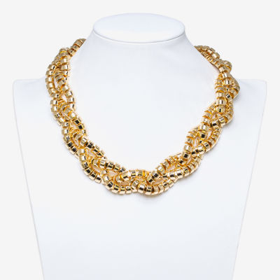 Bold Elements Gold Tone Gold Tone 18 Inch Collar Necklace