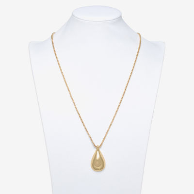 Bold Elements Gold Tone Womens 30 Inch Pendant Necklaces